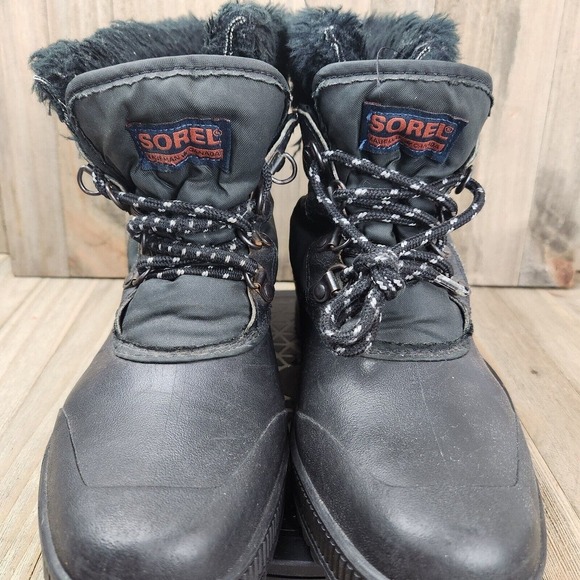 Mens Sorel Kaufman size 9 Low Calf Faux Fur Wool Insulated Waterproof Boots - Picture 7 of 7